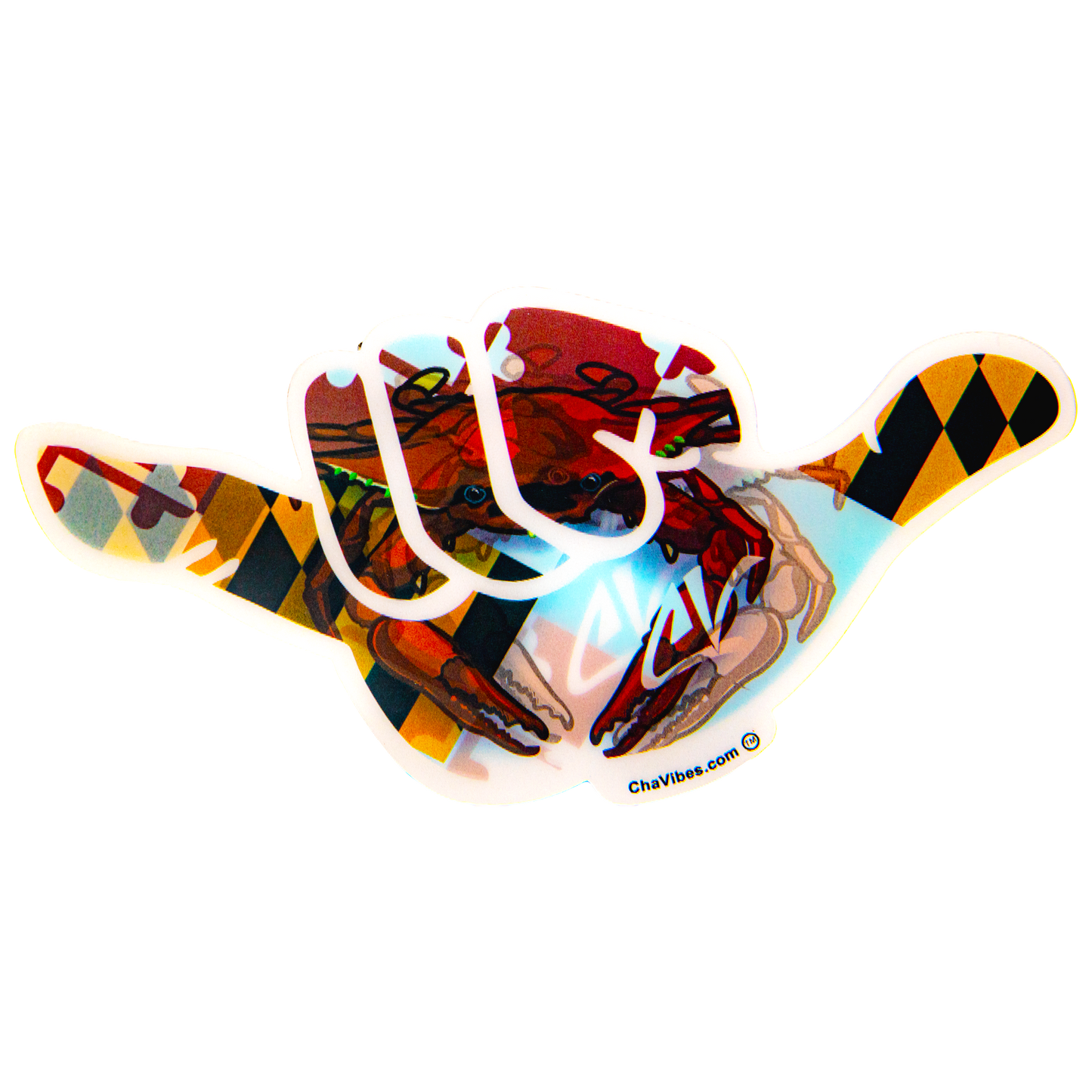 Crabby Maryland 3D Sticker
