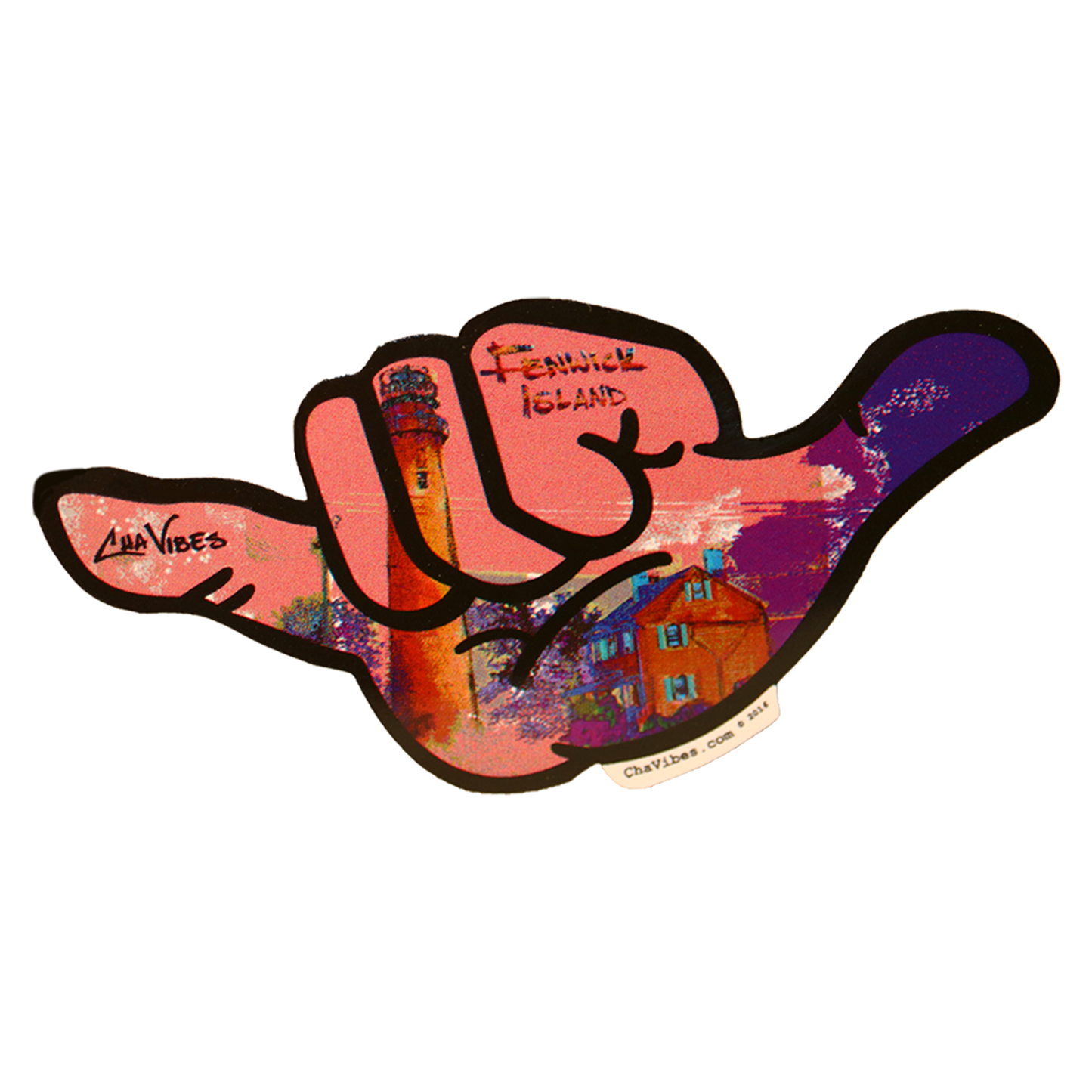 Fenwick Island Dark Flat Sticker