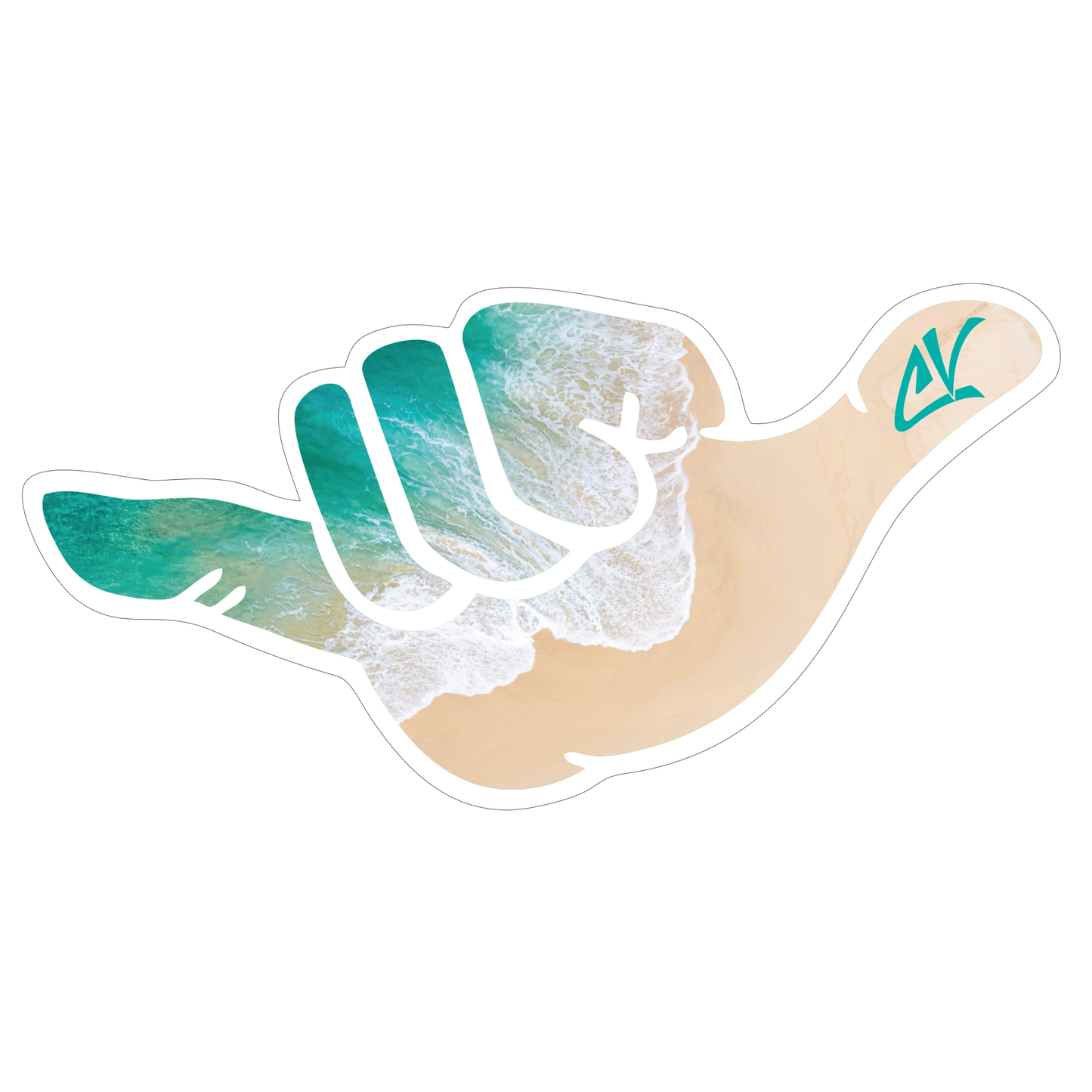 Beach Send 3D Sticker