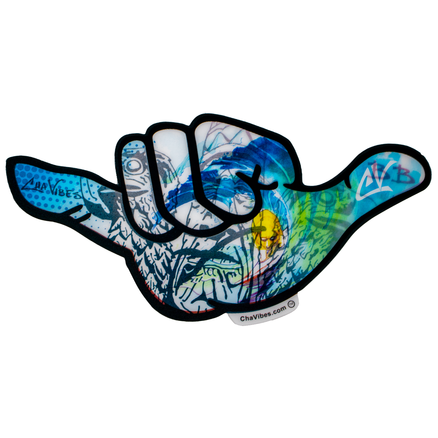 Orange Wave BB 3D Sticker