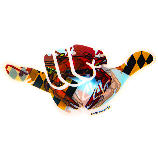 Crabby Maryland 3D Sticker