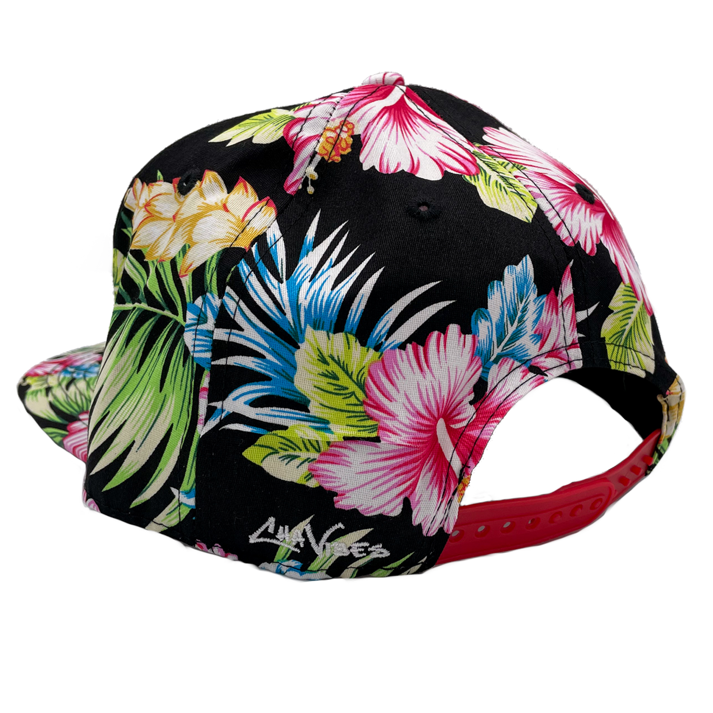 Black Floral Cap