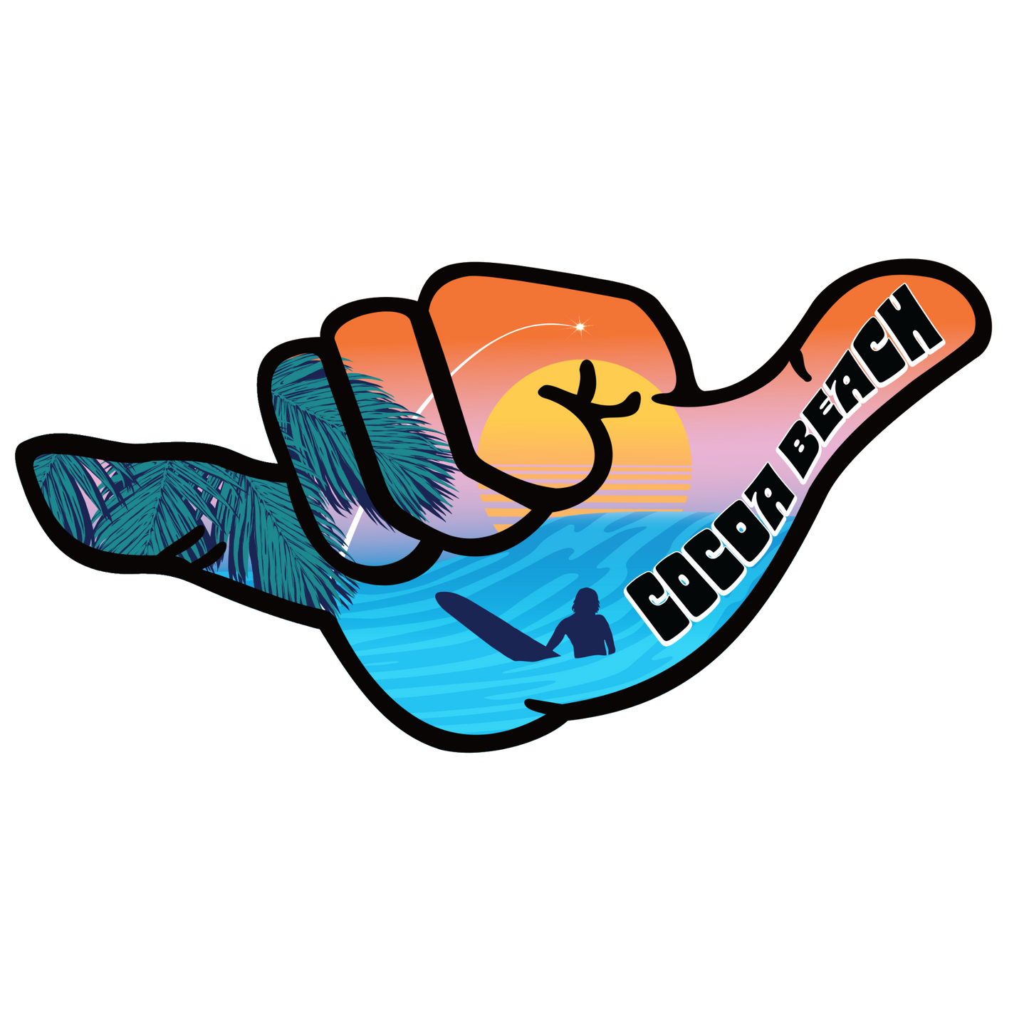 Co Co Beach 3D Sticker