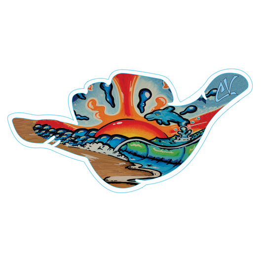 Dolphins Morning Stretch 3D Sticker