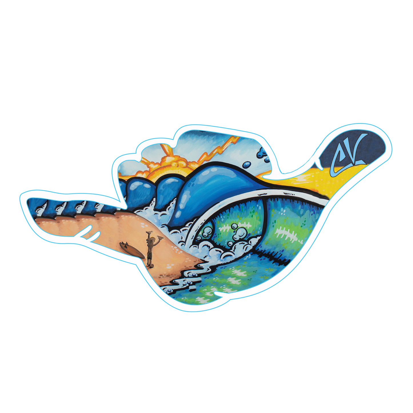 Dolphins Morning Stretch 3D Sticker