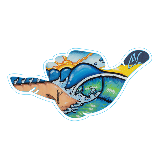 Dolphins Morning Stretch 3D Sticker