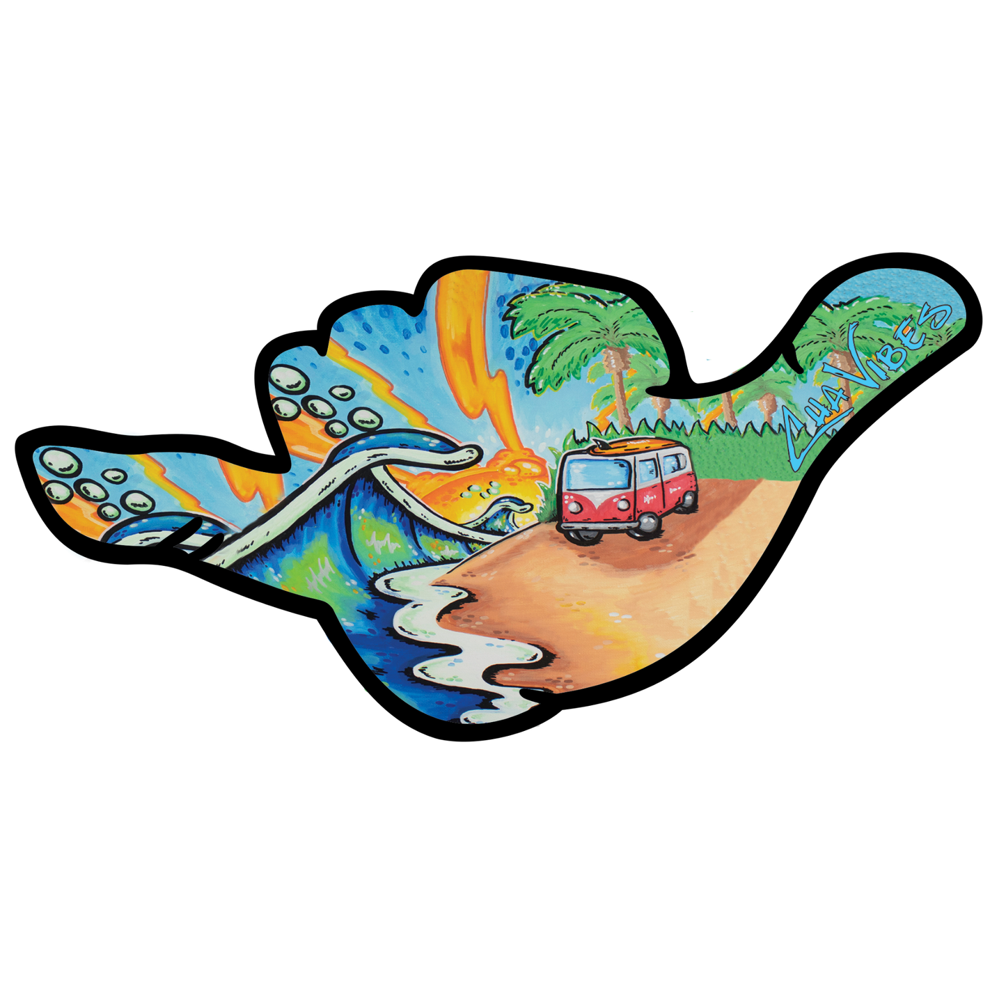 Hippie Van 3D Sticker