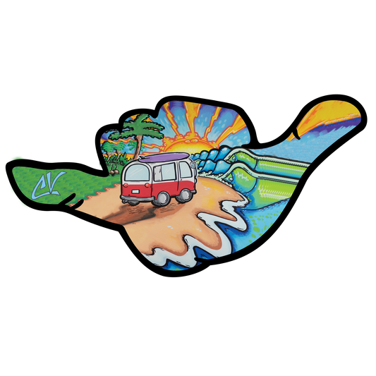 Hippie Van 3D Sticker
