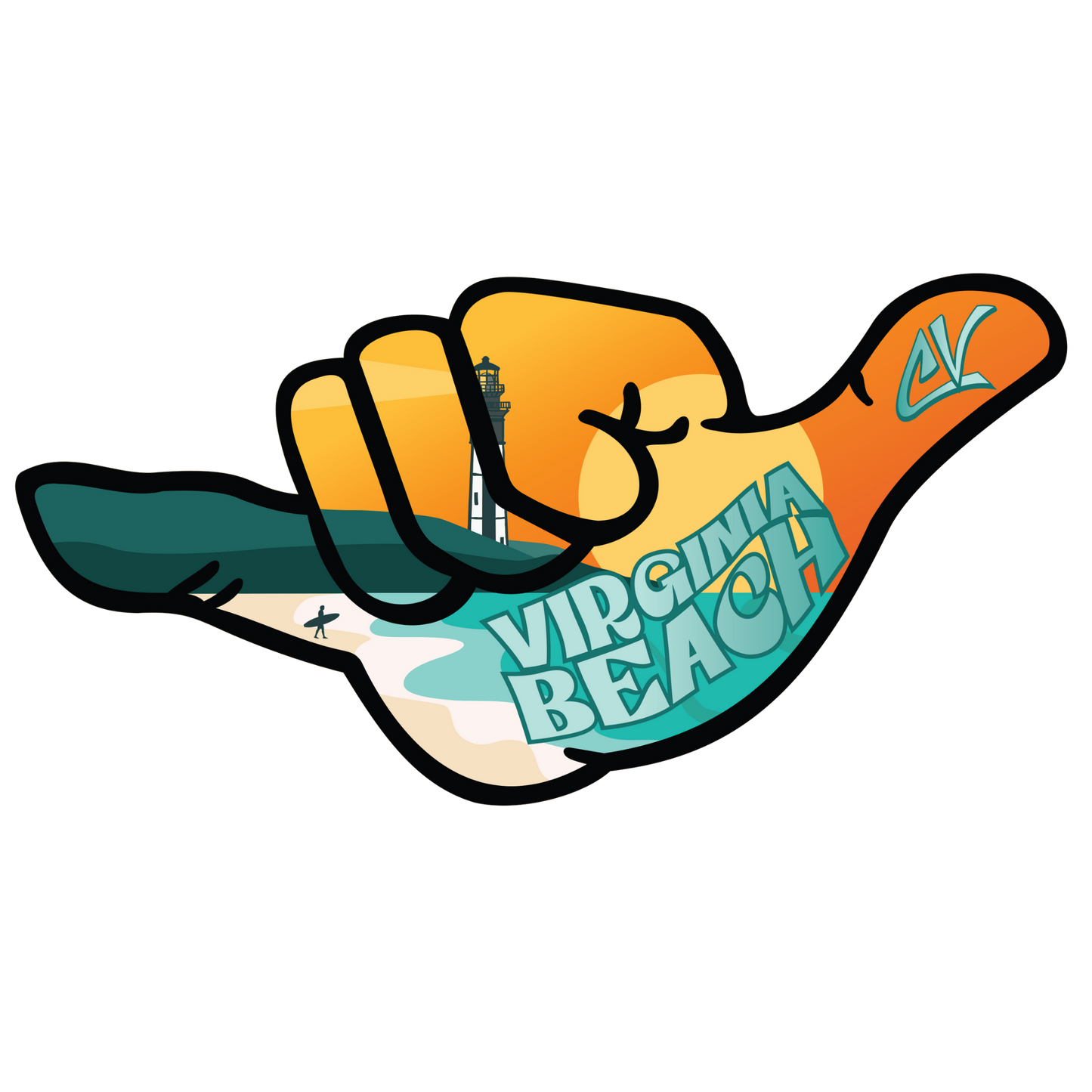 Virginia Beach 3D Sticker