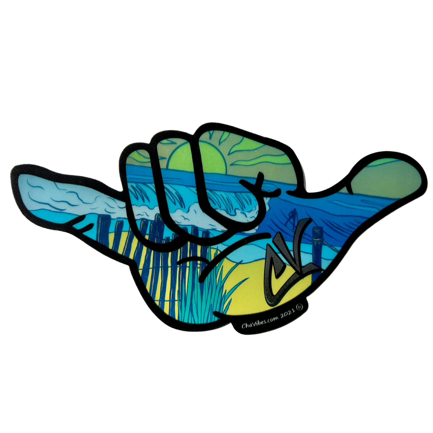 East Coast Break 3D Sticker