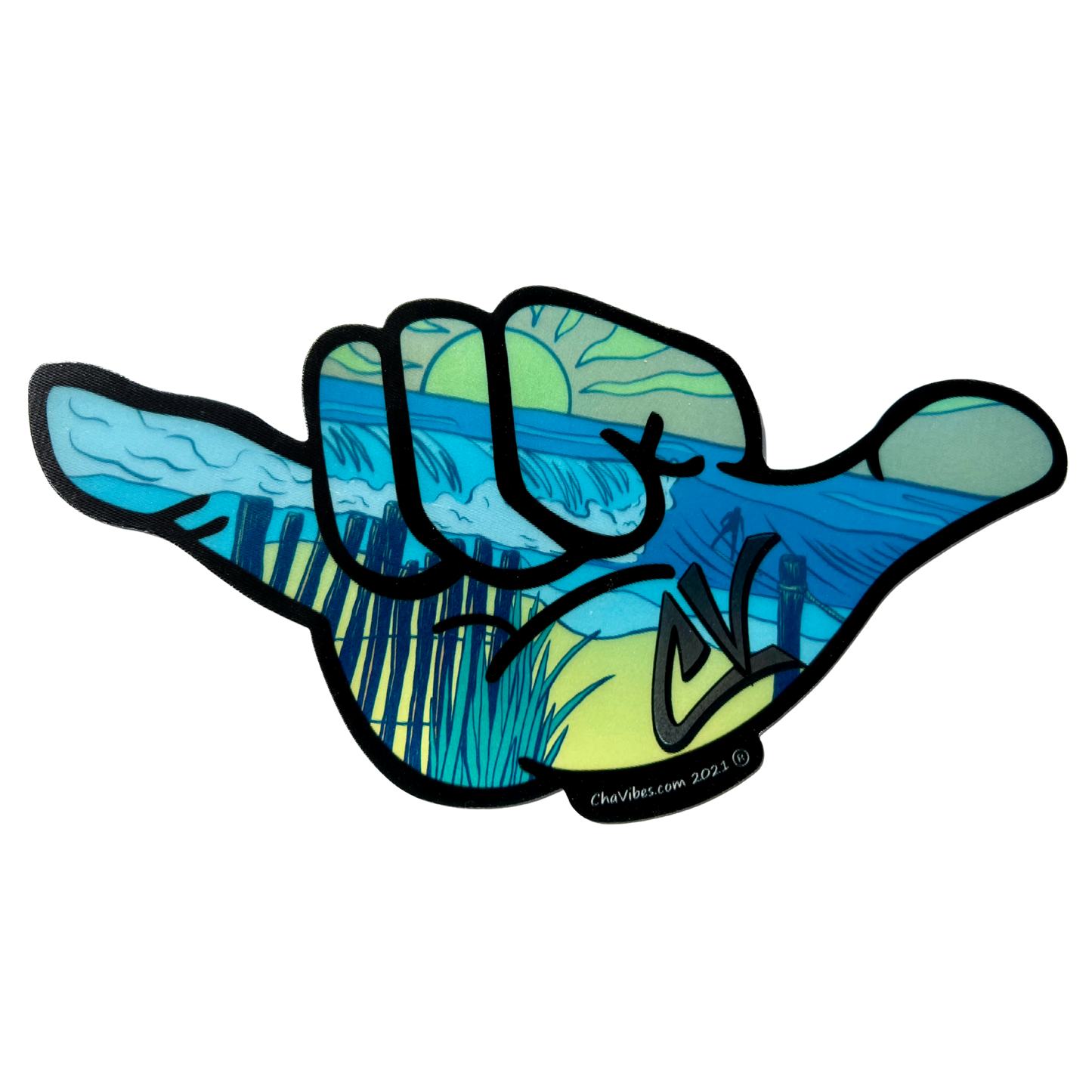 East Coast Break 3D Sticker