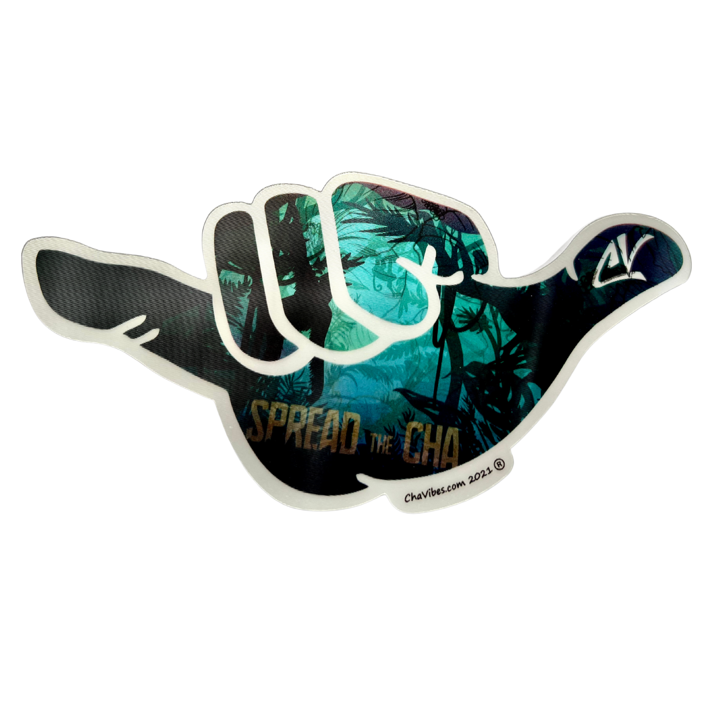 Floral Jungle Spread The Cha 3D Sticker