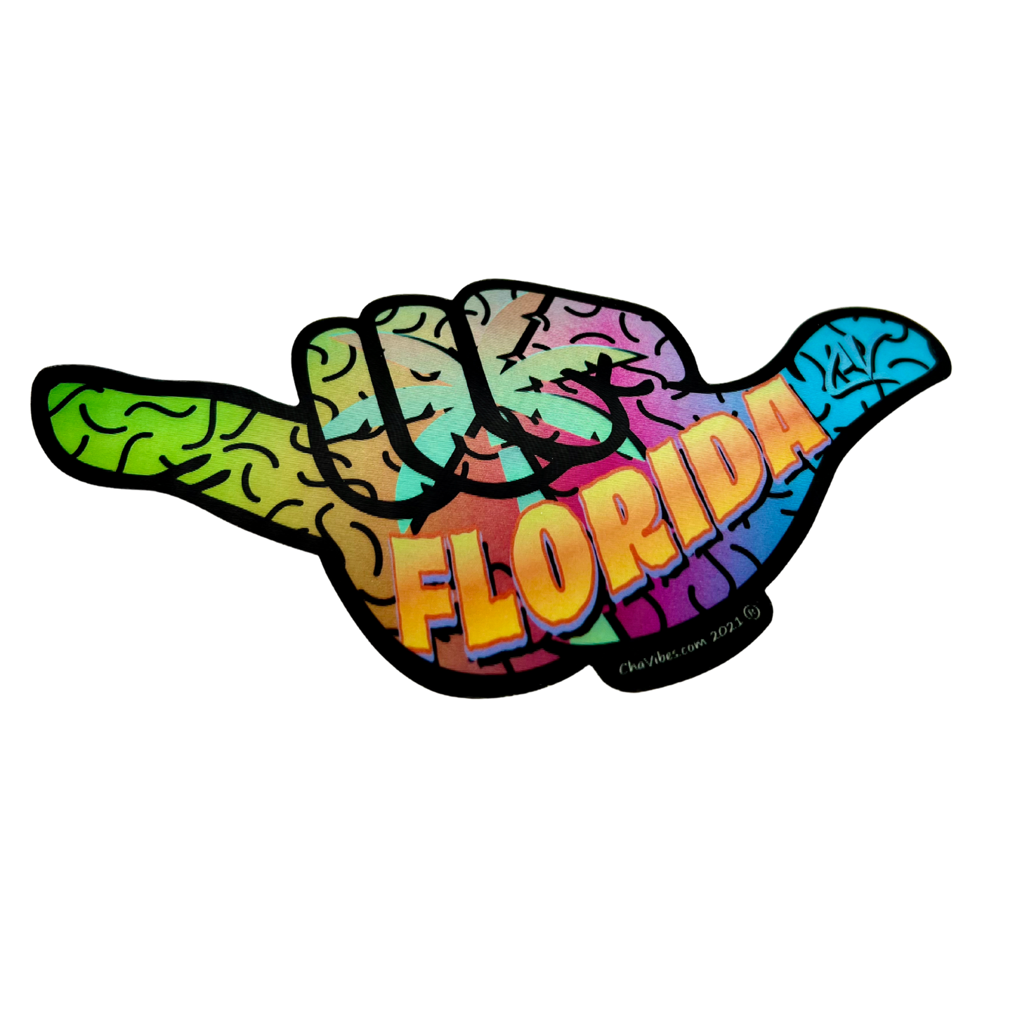 Retro Florida 3D Sticker