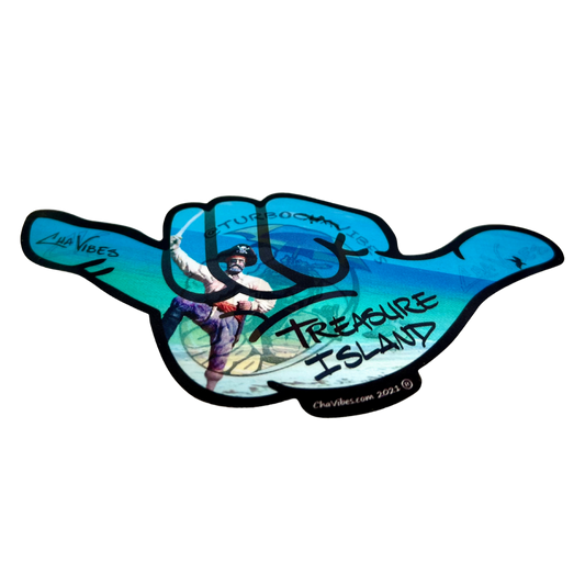 Turbo Cha Vibes Treasure Island 3D Sticker