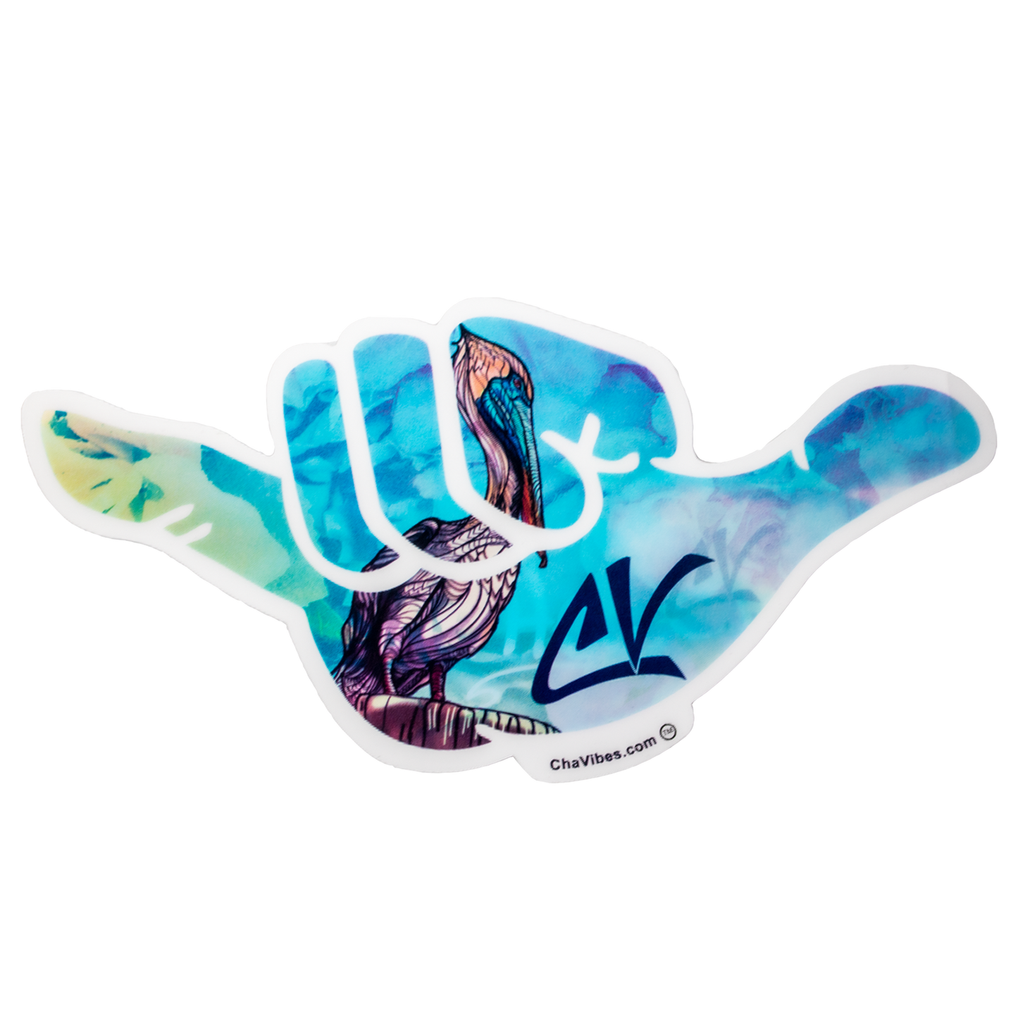 Aloha Pelican 3D Sticker